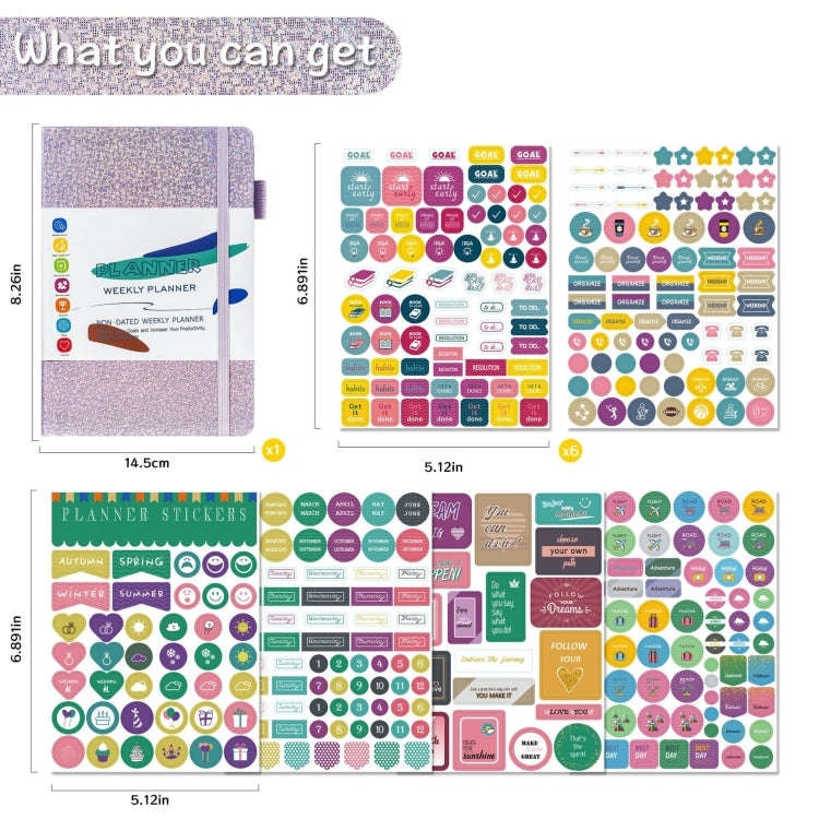 A5 Starry Sky Undated Planner Journal Financial Notebook