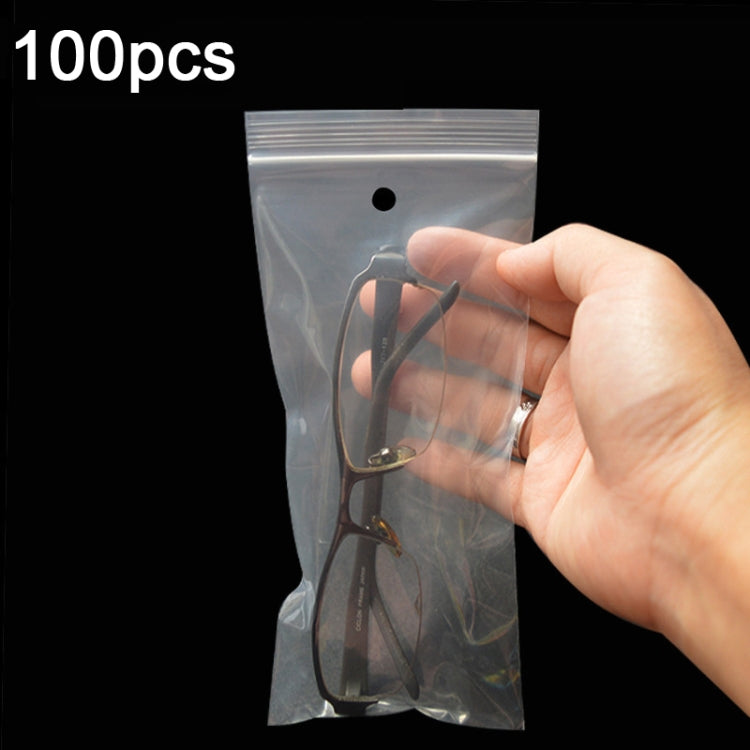 100pcs  Perforated Ziplock Bag Thickened Transparent Packaging Bag Plastic Sealed Bag