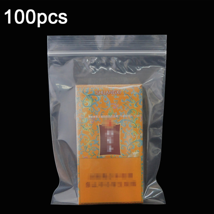 100pcs  Perforated Ziplock Bag Thickened Transparent Packaging Bag Plastic Sealed Bag