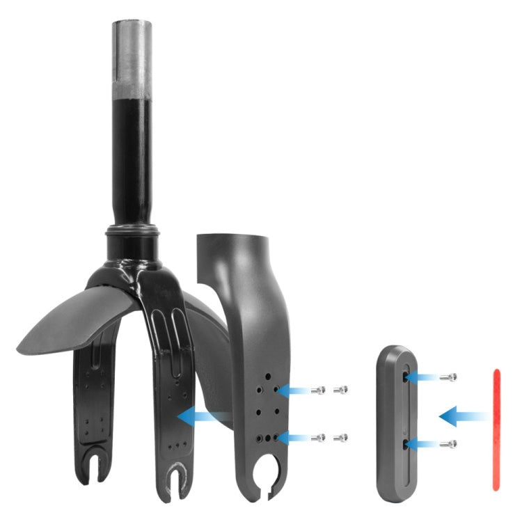 For Xiaomi M365 / PRO / 1S Skateboard Accessories Front Fork Plastic Protection Cover Reflecting Bar Set