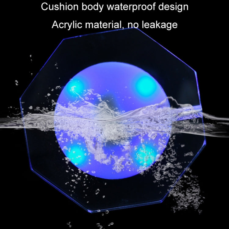 LED Light Up Acrylic Coaster Transparent Crystal Base