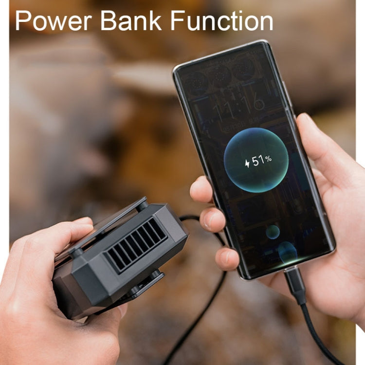 Outdoor Waist-mounted Lighting Fan with Power Function Multifunctional Bracket Hanging Neck Fan