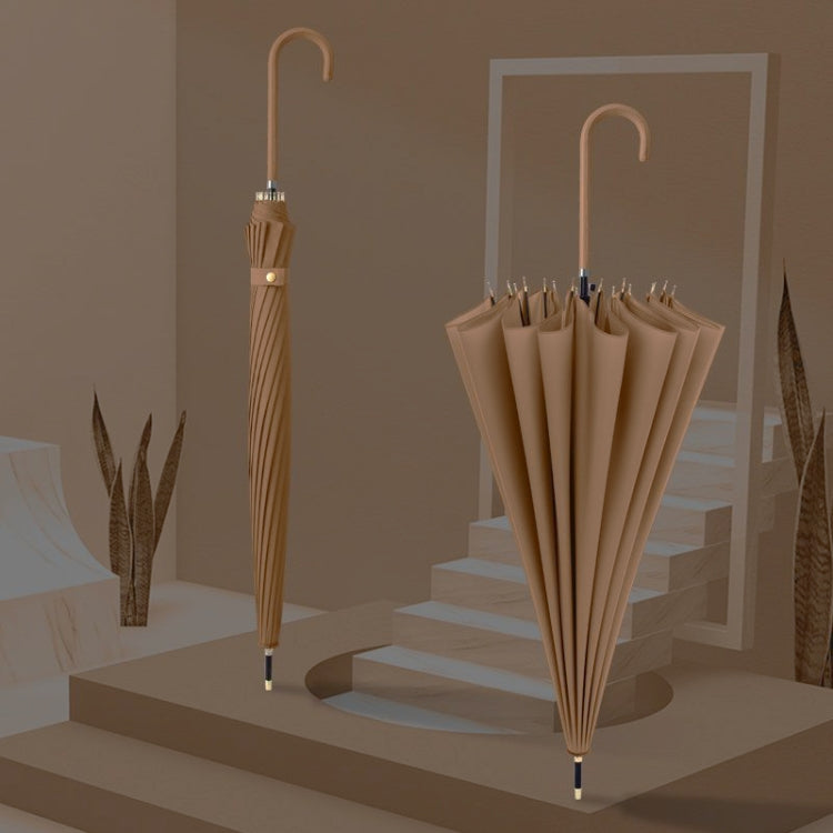 Long Handle Double 16 Bone Sunny And Rain Dual Use Umbrella