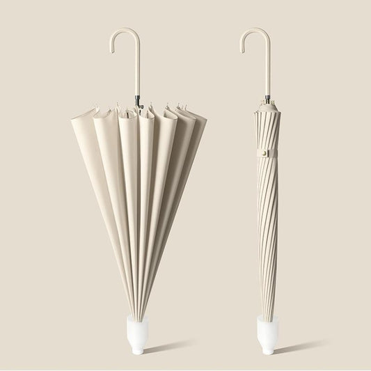 16 Bone Automatic Long Handle Double Sunny And Rain Dual Use Umbrella