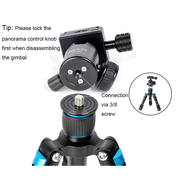 BEXIN V30 Adjustable Aluminum Alloy Desktop Camera Tripod Mini Portable Folding Live Tripod