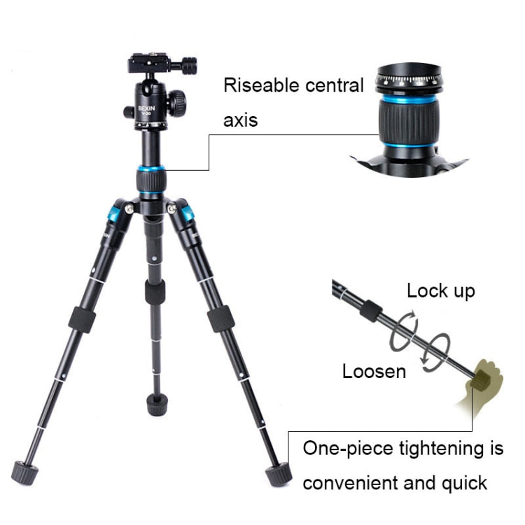 BEXIN V30 Adjustable Aluminum Alloy Desktop Camera Tripod Mini Portable Folding Live Tripod