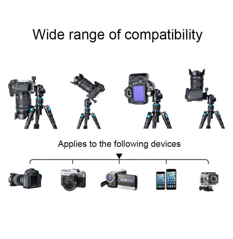 BEXIN V30 Adjustable Aluminum Alloy Desktop Camera Tripod Mini Portable Folding Live Tripod