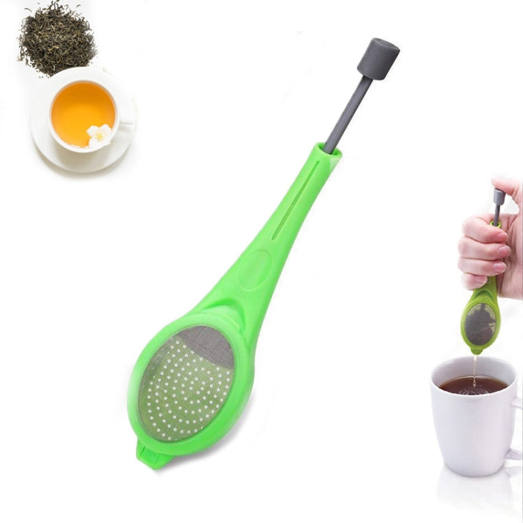 Tea Strainer Reusable Tea Infuser Built-In Plunger Portable Food-Grade Plastic Tea&Coffee Strainer