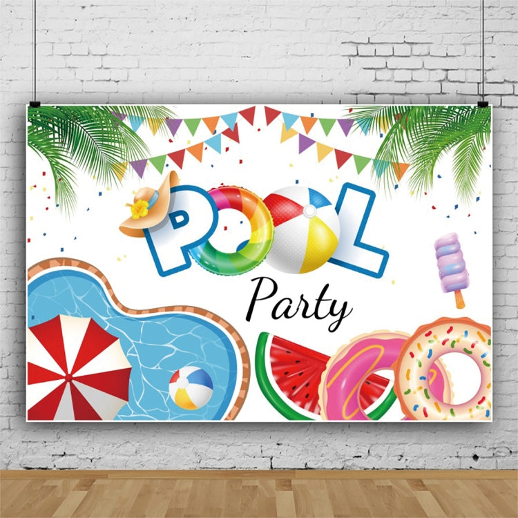 80x120cm Summer Pool Party Decoration Backdrop Swimming Ring Photography Background Cloth