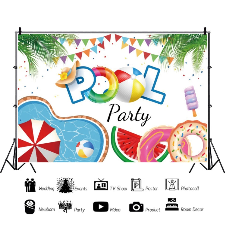 80x120cm Summer Pool Party Decoration Backdrop Swimming Ring Photography Background Cloth