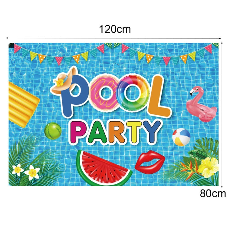 80x120cm Summer Pool Party Decoration Backdrop Swimming Ring Photography Background Cloth