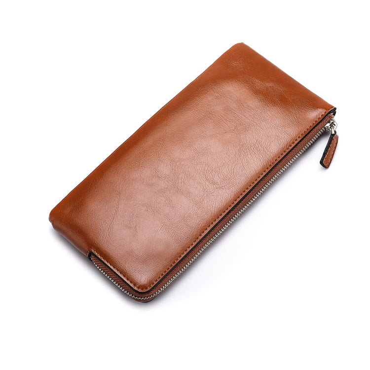 Men Long Wallet Soft Leather Zipper Mini Phone Bag Clutch Bag, JC225-2 Brown, JC225-2 Black, JC225-2 Coffee