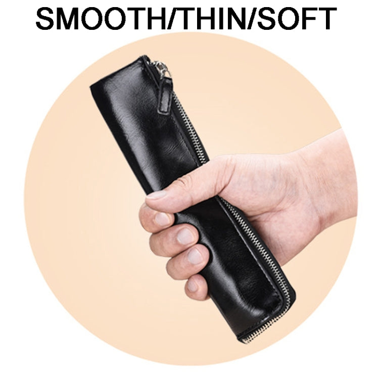 Men Long Wallet Soft Leather Zipper Mini Phone Bag Clutch Bag