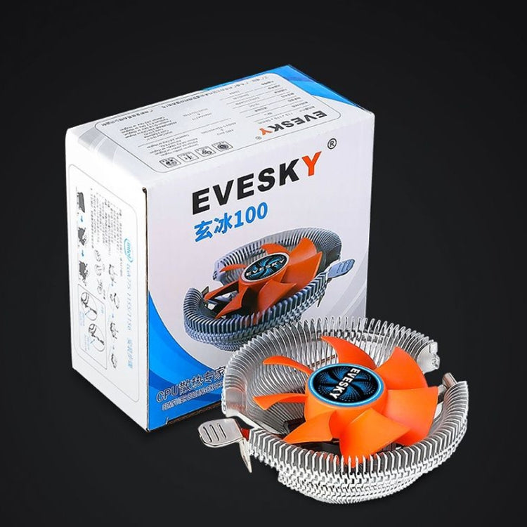 EVESKY  Desktop Computer CPU Fan 1155 775 AMD Universal Mute Down Pressure CPU Radiator