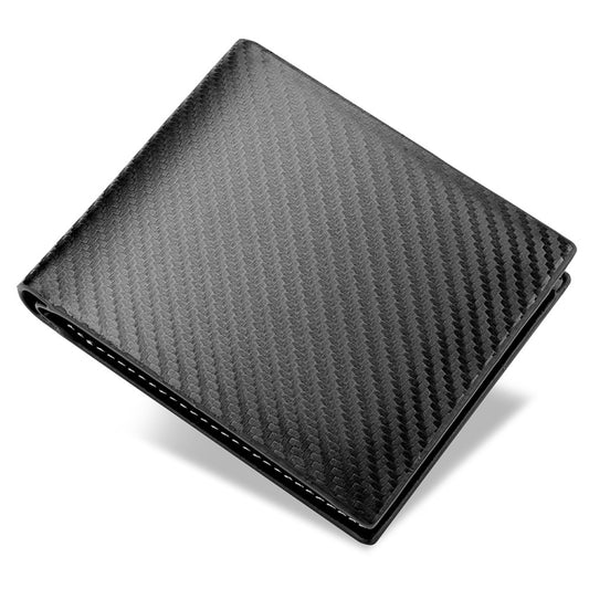 Men Wallet Carbon Fiber Horizontal Business Wallet Card Holder