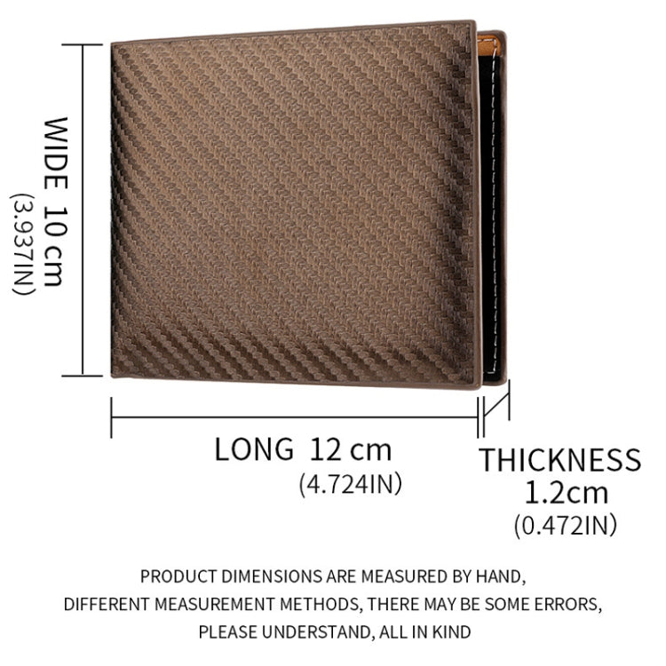 Men Wallet Carbon Fiber Horizontal Business Wallet Card Holder