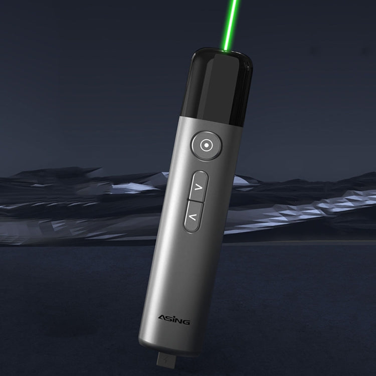 ASiNG LED LCD Screen High Power Bright Green Laser Pointer PPT Speech Instructions Page Presenter