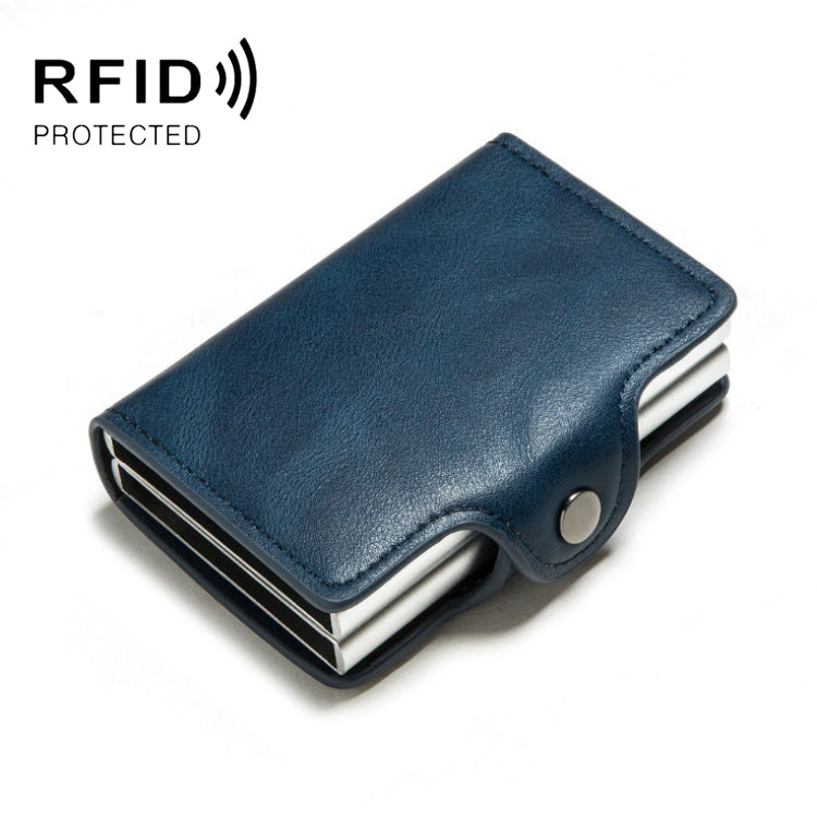 Automatic Pop-up Card Holder Metal Card Box RFID Credit Card Bank Card Box Wallet, GS-AL003 Brown, GS-AL003 Red, GS-AL003 Blue, GS-AL003  Black, GS-AL003 Coffee