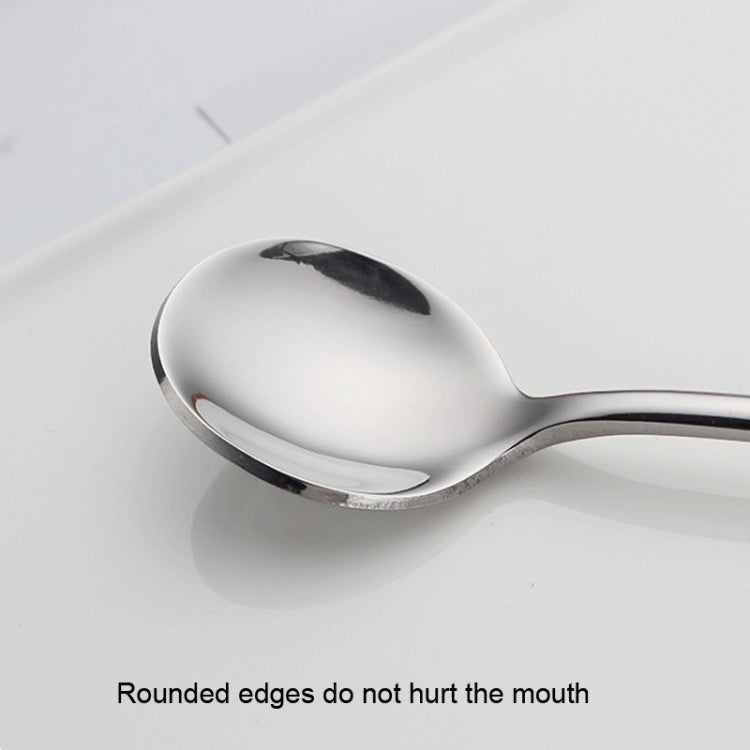 304 Stainless Steel Long Handle Thickened Round Spoon Coffee Ice Drink Mixing Spoon
