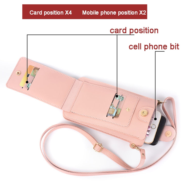 Ladies Mobile Phone Bag One Shoulder Messenger Mini Bag Printed Long Card Holder Wallet