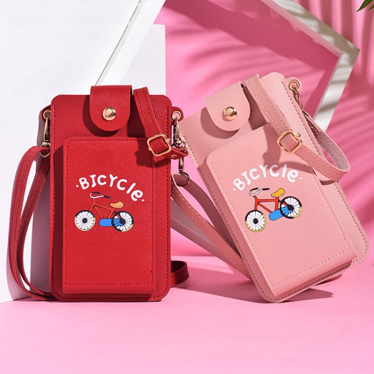 Ladies Mobile Phone Bag One Shoulder Messenger Mini Bag Printed Long Card Holder Wallet