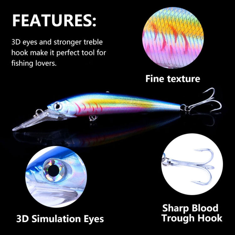 HENGJIA 18cm 41g Sinking Floating Minnow Fishing Lure Long Tongue Lure Bait, MI207 (3), MI207 (4), MI207 (1), MI207 (2)