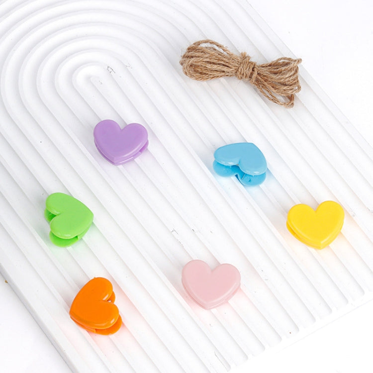 5sets Cute Color Love Clip Desktop Bracket Picture Hanging Wall Decoration Memo Clip