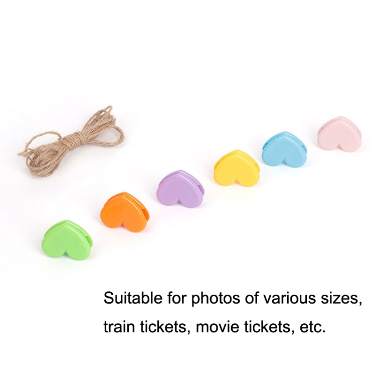 5sets Cute Color Love Clip Desktop Bracket Picture Hanging Wall Decoration Memo Clip