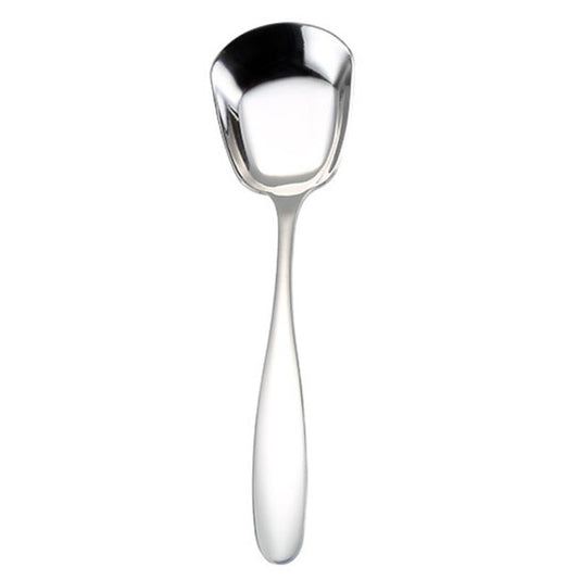 Small 304 Stainless Steel Spoon Glossy Thickened Flat Head Flat Bottom Serving Spoon