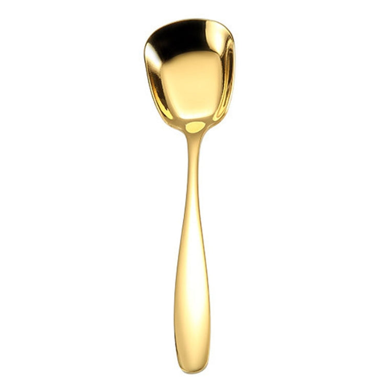 Small 304 Stainless Steel Spoon Glossy Thickened Flat Head Flat Bottom Serving Spoon