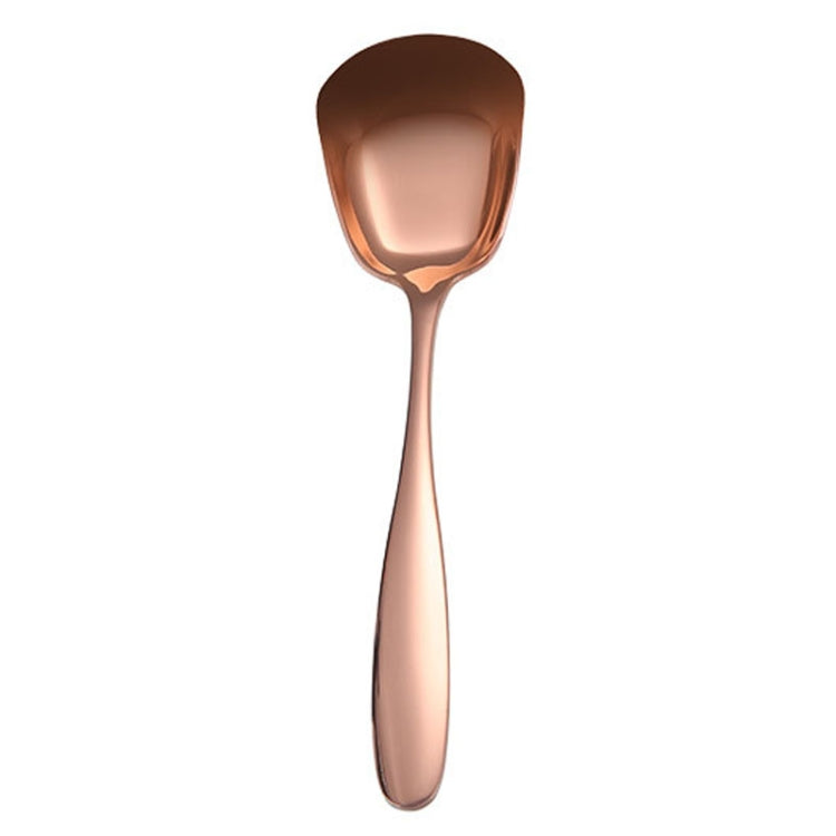 Small 304 Stainless Steel Spoon Glossy Thickened Flat Head Flat Bottom Serving Spoon