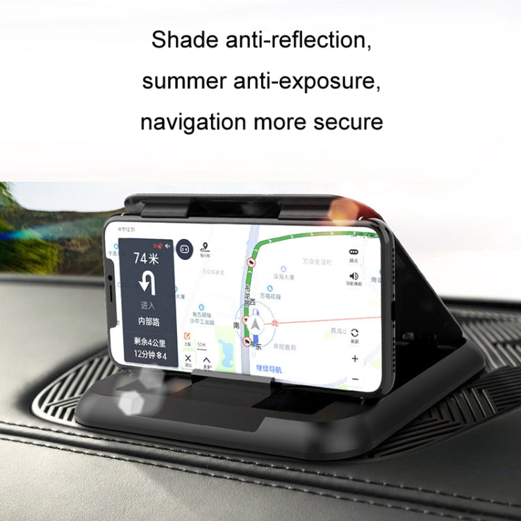 Car Mobile Phone Holder Carbon Fiber Pattern Silicone Dashboard Holder