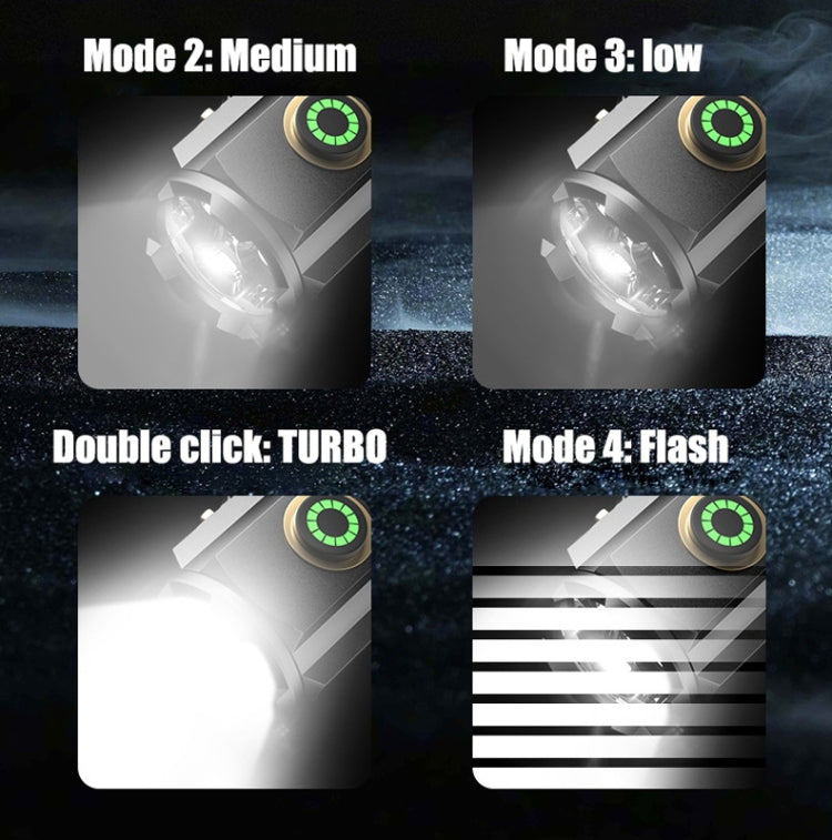 3 LED Mini Flashlight Rechargeable Waterproof 2000LM Super Bright Torch