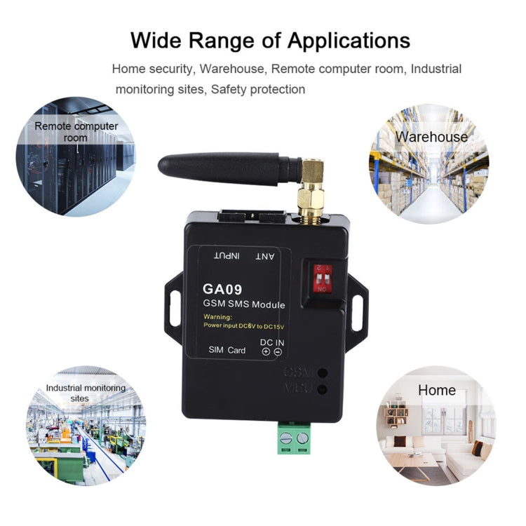 GA09 Mini 8 CH Home Security Wireless GSM SMS Alarm Module