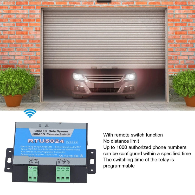 RTU5024 V2019 2G GSM Gate Opener Battery Inside for Power Failure Alert