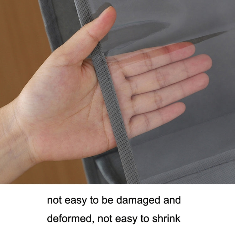 2pcs Double Sided Transparent Storage Bag Bedroom Wardrobe Storage Dustproof Hanging Bag