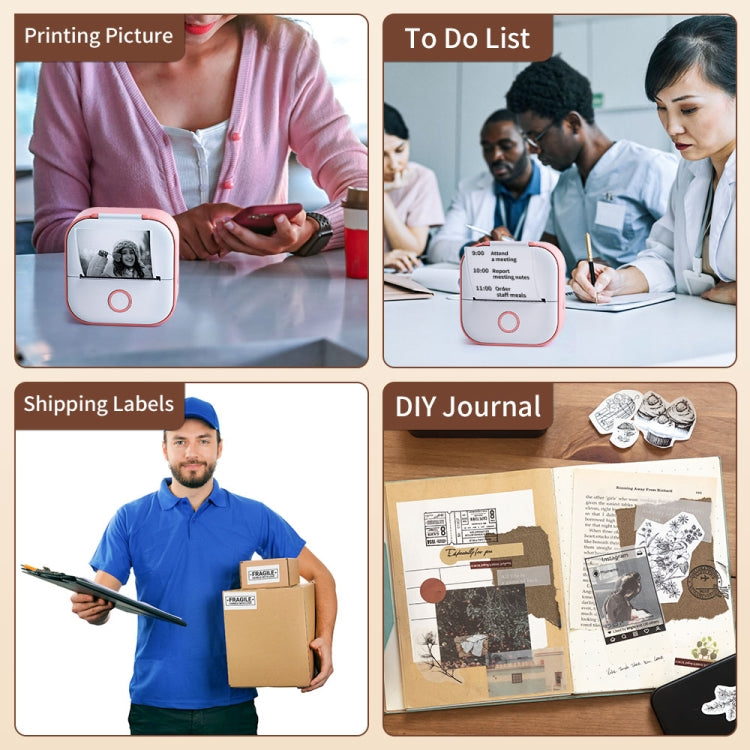 Phomemo T02 Standard Error Mini Pocket Small Portable Bluetooth Phone Photo Label Thermal Printer