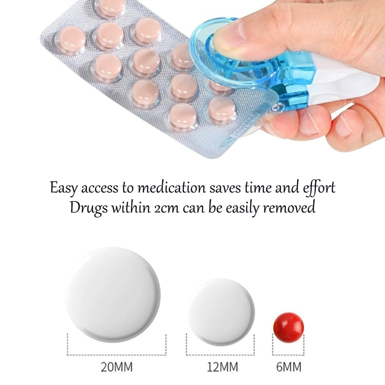 Portable Pill Taker Tablets Pills Blister Pack Opener Pills Box Case