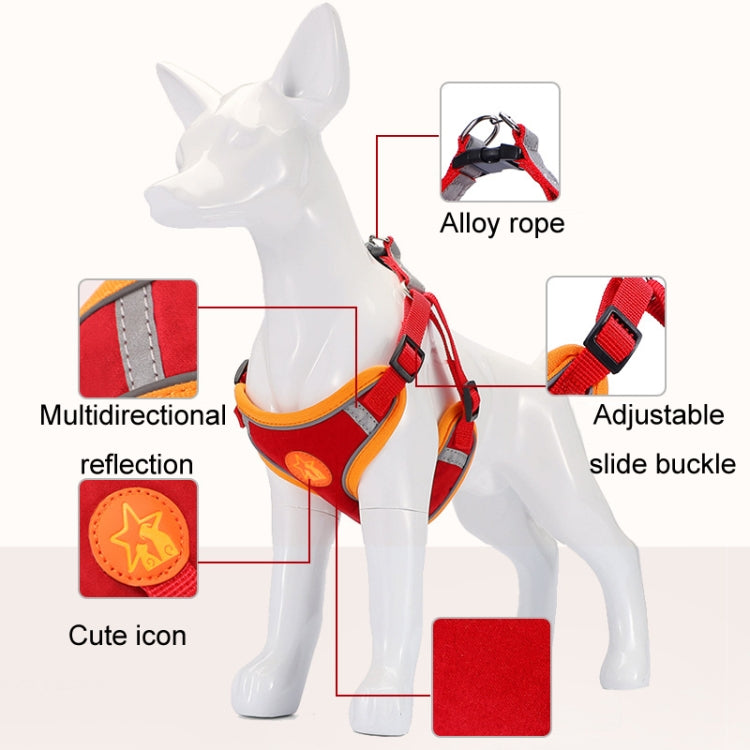 Pet Dog Harness Reflective Anti-break-off Vest-style Leash