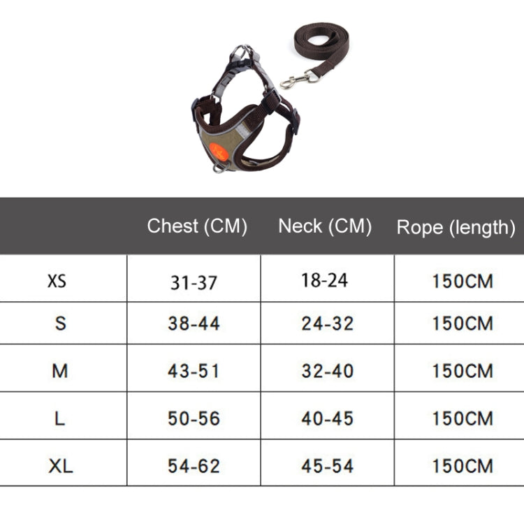 Pet Dog Harness Reflective Anti-break-off Vest-style Leash