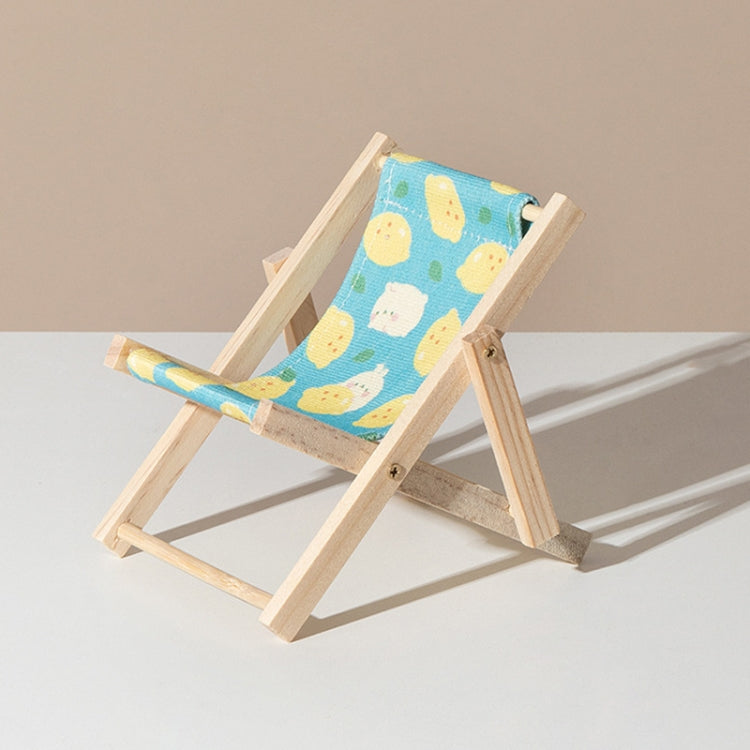 Wooden Craft Mini Desktop Ornament Photography Toys Beach Chair Phone Holder