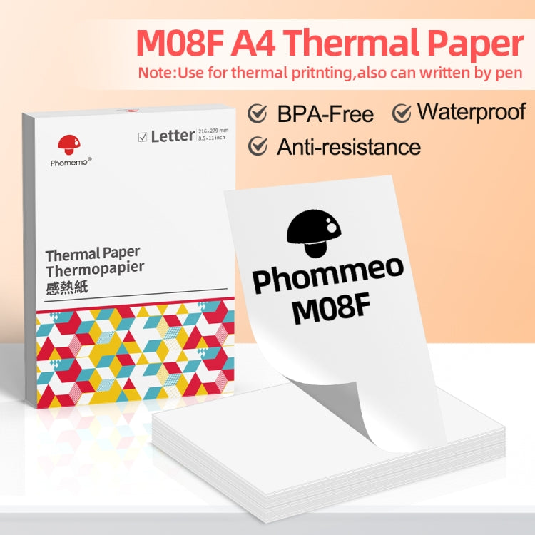 For Phomemo M08F 200sheets Thermal Printing Paper Compatible for MR.IN Brother Pocket Jet / MT800