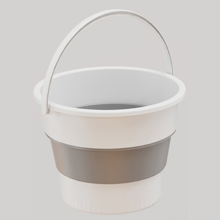 Small 4.6L Folding Thickened Portable Plastic Bucket Outdoor Fishing Barrel Car Travel Wash Barrel