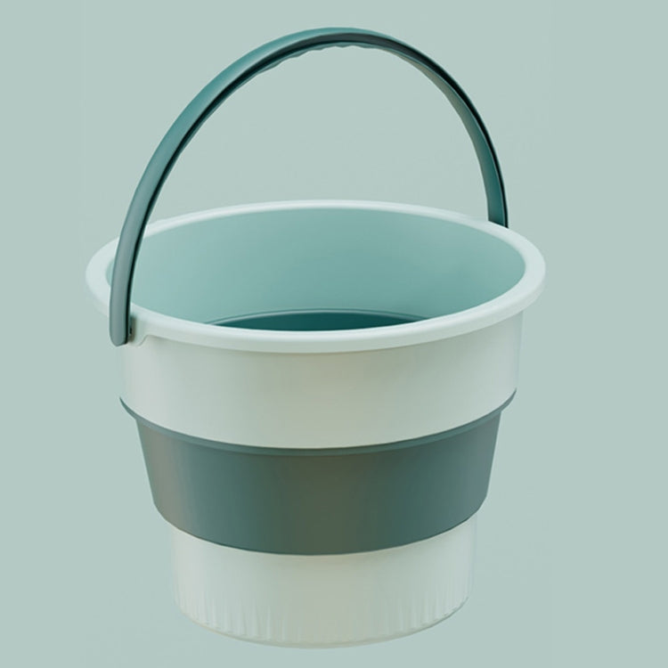 Large 17L Folding Thickened Portable Plastic Bucket Outdoor Fishing Barrel Car Travel Wash Barrel, Large 17L