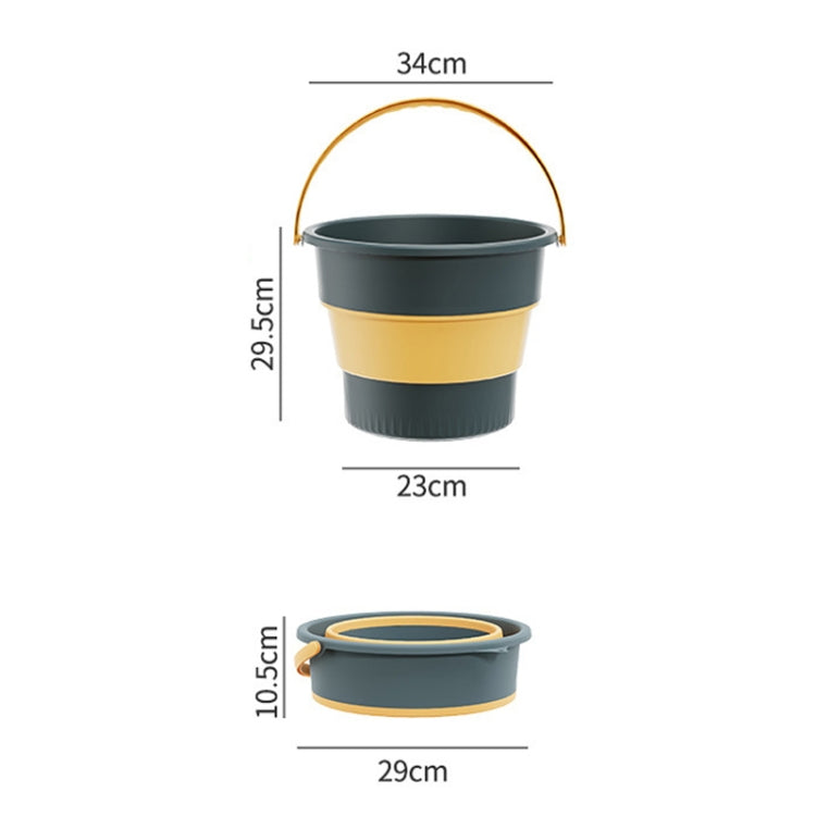 Large 17L Folding Thickened Portable Plastic Bucket Outdoor Fishing Barrel Car Travel Wash Barrel