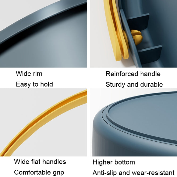 Large 17L Folding Thickened Portable Plastic Bucket Outdoor Fishing Barrel Car Travel Wash Barrel, Large 17L