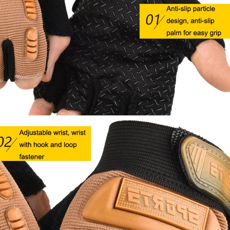 Outdoor Riding Balance Wheel Skating Military Training Children Half-Finger Gloves
