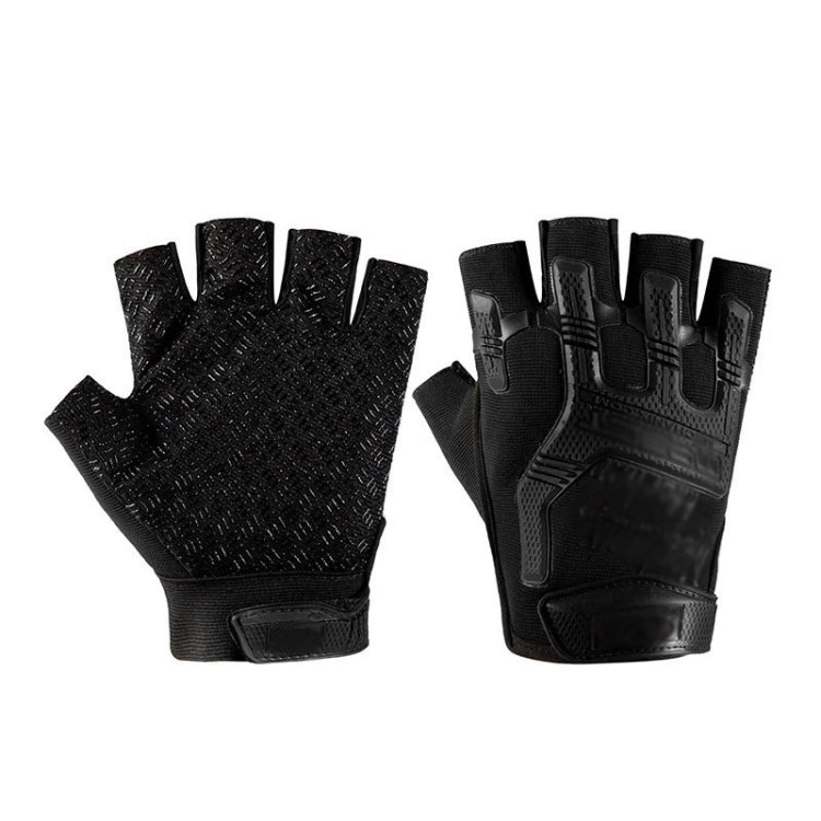 Outdoor Sports Non-slip Silicone Protective Half-finger Gloves