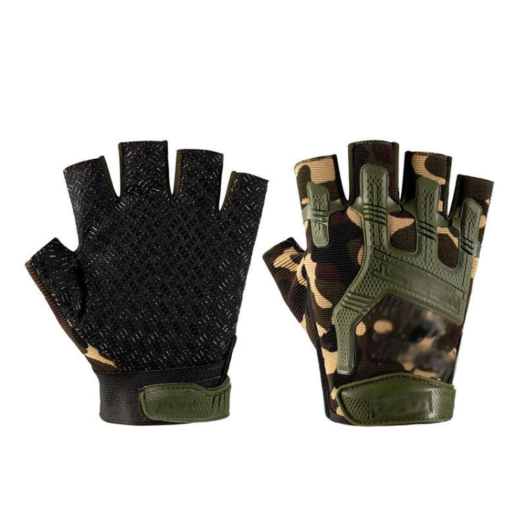 Outdoor Sports Non-slip Silicone Protective Half-finger Gloves