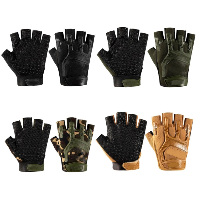 Outdoor Sports Non-slip Silicone Protective Half-finger Gloves